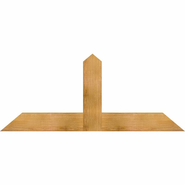 Ekena Millwork Portland Rough Sawn Timber Gable Bracket, Western Red Cedar, 60"W x 25"H x 2"D x 6"F, 10/12 Pitch GBW060X25X0206POR00RWR - main